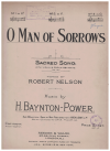 O Man Of Sorrows (1926) sheet music