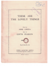 These Are The Lovely Things (1955) sheet music