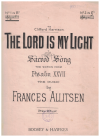 The Lord Is My Light (1935) sheet music