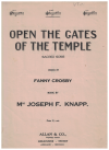 Open The Gates of The Temple (1934) sheet music