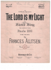 The Lord Is My Light (1935) sheet music