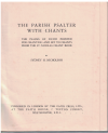 The Parish Psalter With Chants