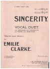 Sincerity vocal duet sheet music