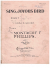 Sing Joyous Bird from 'Songs of Joy' Vocal Duet for High Voices sheet music