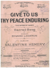 Give To Us Thy Peace Enduring vocal duet sheet music