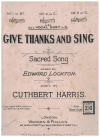 Give Thanks And Sing vocal duet sheet music