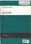 Elijah Vocal Score by Felix Mendelssohn Bartholdy Op.70 Oratorio