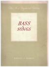 Bass Songs piano songbook The New Imperial Edition edited arranged Sydney Northcote 
used piano lieder song book for sale in Australian second hand music shop
