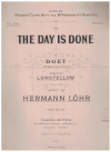 The Day Is Done vocal duet low voice with organ sheet music