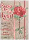 Rose Of My Heart (Rose de mon Coeur) (1920) sheet music