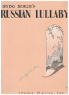 Russian Lullaby (1927) sheet music