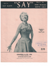 Say 1957 sheet music