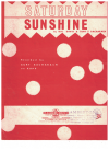 Saturday Sunshine (1963) by Hal David Burt Bacharach used original piano sheet music score for sale in Australian second hand music shop