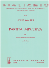 Heinz Walter: Partita Impulsiva for recorder