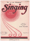 Singing (1922) sheet music