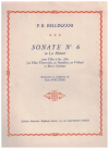 P B Bellinzani: Sonate No.6 en La Mineur for Alto Recorder (or Flute or Oboe or Violin) and Basso Continuo restitution et realisation de Pierre Polteau (1978) Score and Part 
used recorder music for sale in Australian second hand music shop