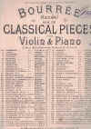 G F Handel Bourree for violin and piano