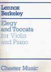 Elegy and Toccata for Violin and Piano by Lennox Berkeley Op.33 Nos.2&3 Score and Part ISBN 071192810X Chester CH00395 
used original sheet music score for sale in Australian second hand music shop
