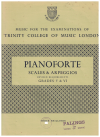 Music For The Examinations of Trinity College of Music London Pianoforte Scales and Arpeggios 
Revised Requirements Grades V and VI 1966 used book for sale in Australian second hand music shop