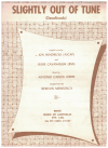 Slightly Out Of Tune (Desafinado) (1962) song by Jon Hendricks Jessie Cavanaugh Newton Mendonca Antonio Carlos Jobim 
used original piano sheet music score for sale in Australian second hand music shop