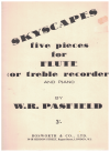 W R Pasfield Skyscapes Five Pieces For Flute or Treble Recorder and Piano