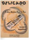 Delicado (Baiao) (A Latin American Dance) (1952) by Waldyr Azevedo arranged by Eric Jupp used original piano sheet music score for sale in Australian second hand music shop