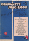 Francis and Day's Community Song Book No.2 piano song book used piano song book for sale in Australian second hand music shop