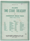 Allan's Two Stave Treasury of Harmonium Organ Pieces Suitable For Playing In Churches Volume 1 (c.1950) Imperial Edition No.682 
used organ music book for sale in Australian second hand music shop