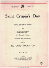 Saint Crispin's Day King Henry's Song from 'Agincourt' choral sheet music