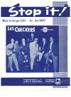 Stop It! (1962) by Georges Clais arranged Don Bayo recorded Les Checkers used original piano sheet music score for sale in Australian second hand music shop