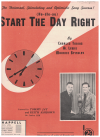 (Ho-dle-ay) Start The Day Right (1939) sheet music