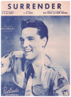 Surrender (1960) Elvis Presley used sheet music