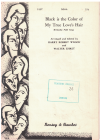 Black Is The Color Of My True Love's Hair for SSA with piano sheet music