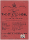 Unison Scale-Books For Military and Brass-Bands arranged for Eb Horn or Eb Saxhorn compiled under the direction of Lieutenant A J Stretton 1903 
used method book for horn for sale in Australian second hand music shop