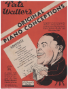 'Fats' Waller's Original Piano Conceptions (c.1930) used piano book for sale in Australian second hand music shop