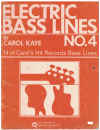 Electric Bass Lines No.4 By Carol Kaye 14 Of Carol's Hit Records Bass Lines (1971) used guitar method book for sale in Australian second hand music shop