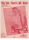 Yes Sir That's My Baby (1960) used sheet music