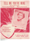 Tell Me You're Mine (Per un Bacio d'Amor) used sheet music