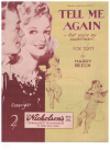 Tell Me Again That You're My Sweetheart used sheet music