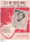 Tell Me You're Mine (Per un Bacio d'Amor) used sheet music