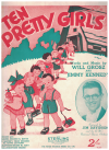 Ten Pretty Girls 1937 sheet music