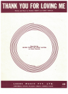 Thank You For Loving Me (1968) used sheet music