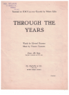 Through The Years (1931) sheet music
