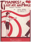 Thanks! I Just Ate An Apple (1924) sheet music