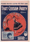 That Certain Party (1925) sheet music