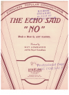 The Echo Said 'No' sheet music