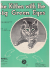 The Kitten With The Big Green Eyes sheet music