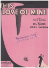 This Love Of Mine 1941 sheet music