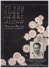 To You, Sweetheart, Aloha (1935) sheet music