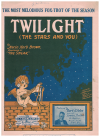 Twilight (The Stars And You) (1925) sheet music